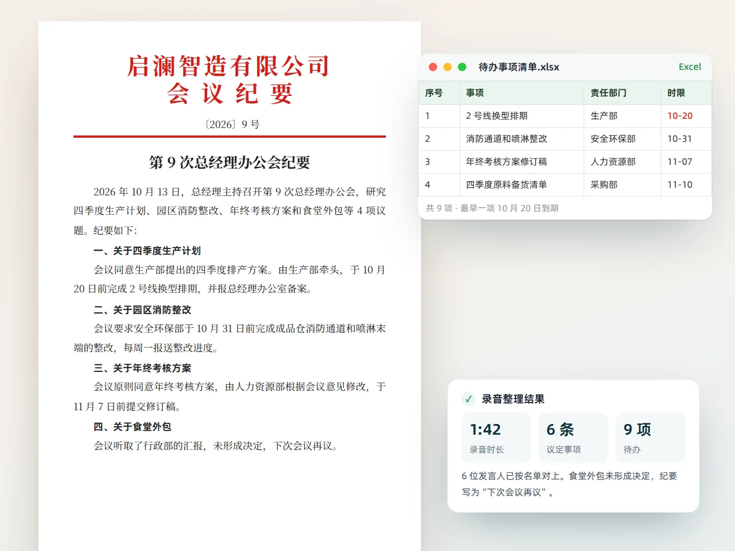 会议录音变成红头会议纪要