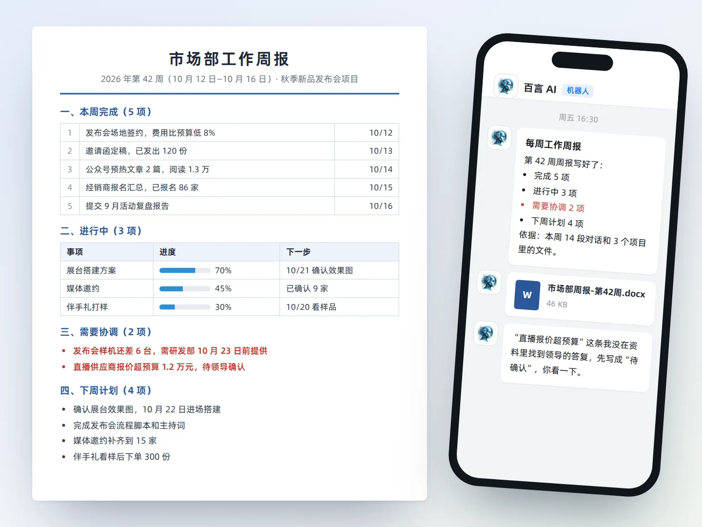 周报自动写好送到钉钉